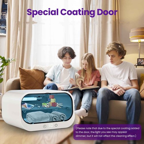 UNOISETION Nail Tool Cleaning Machine, 12L Large Capacity Cleaning Box, Multi-functional Cleaning Tool for Mobile Phone, Baby Bottle, Nail, Toys, Key