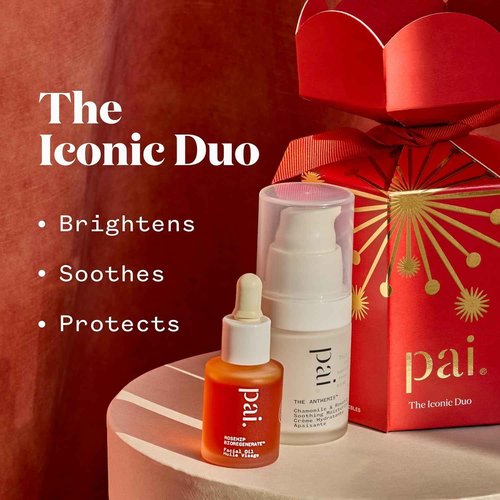 Pai Skincare - The Iconic Duo | Rosehip BioRegenerate Facial Oil (10ml) + The Anthemis (15ml) | Two-Step Routine, Hydrating, Moisturizing | Natural, Vegan, Sensitive Skincare (2 Piece Set)