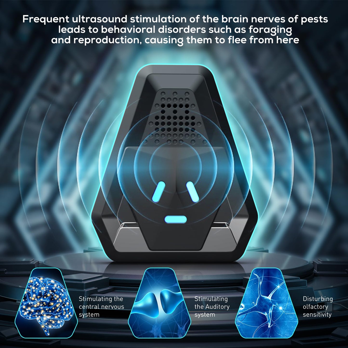 2025 Upgraded Ultrasonic Repeller & Insect Indoor Repeller,Ultrasonic and Repellent for Roach,Rodent,Mouse,Bugs,Mosquito,Mice,Spider,Ant,3 Mode Switching,6 Packs