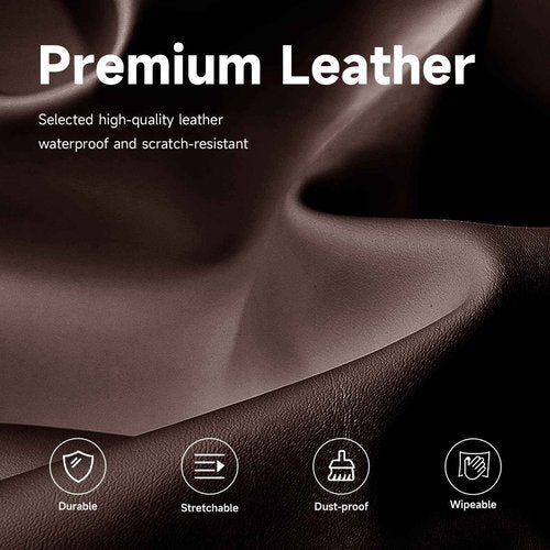 WUSOUPU PU Leather Cover for Massage Table Wipeable Massage Bed Protector Cover Made of 4-Ways Elastic 100% Waterproof Material, Machine Washable, Fit Rectangular Tables 28-32" Wide (Coffee)