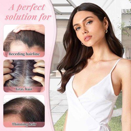 HOLFWALF Hair Toppers for Women Real Human Hair Topper for Women with Thinning Hair 12inch 4x4.8 Large Swiss Base Hairpieces (Dark Brown)
