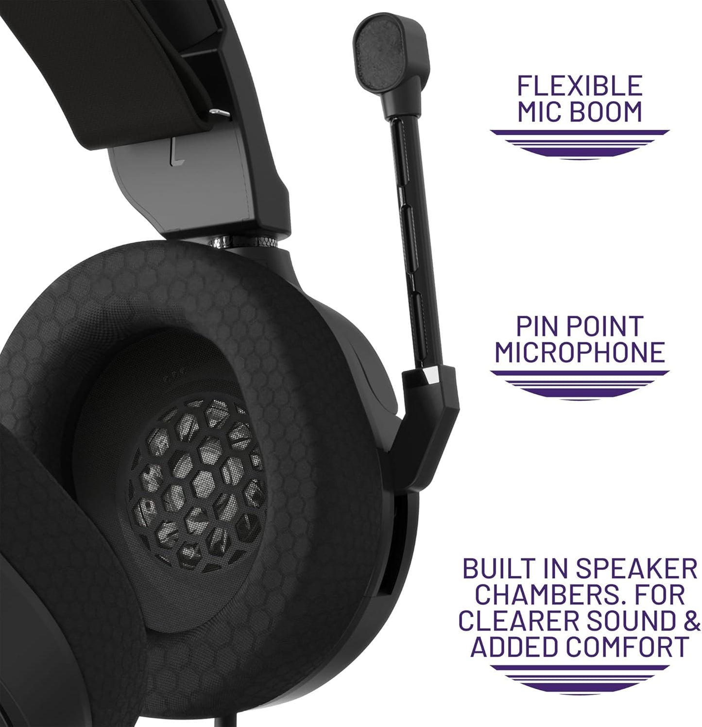 4Gamers Eclipse Premium Gaming Headset Compatible with Xbox, PS4/PS5, Switch, PC - Black