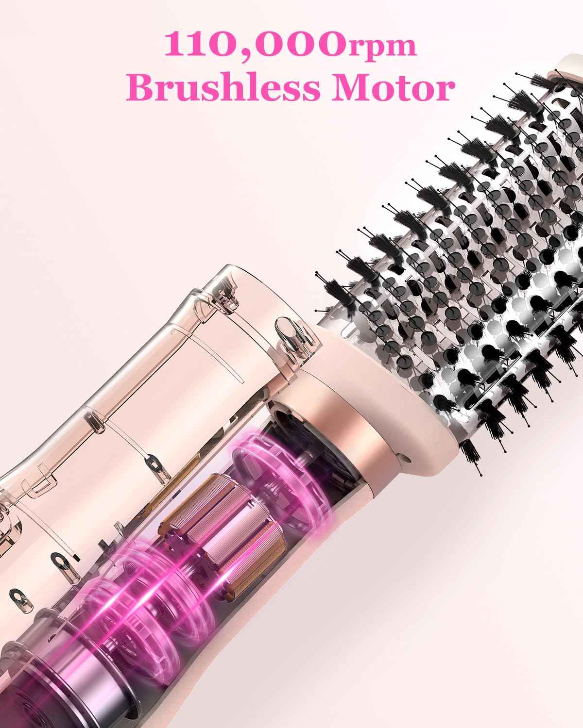 Hight Speed One-Step Volumizer Hair Dryer, 4-in-1 Hair Dryer Brush Blow Dryer & Styler Volumizer – Hot Air Straightener Brush for Frizz Control, Salon Blowout, Fast Drying with Ionic Technology