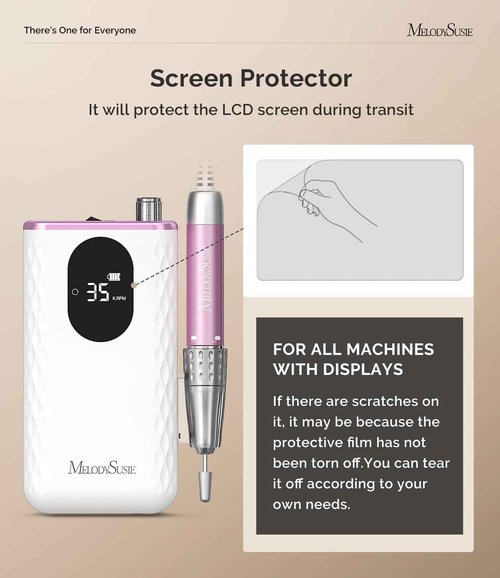 MelodySusie Nail Drill Professional 35000 RPM, Rechargeable Nail File for Nails Gel Polishing Removing, Fast Heat Dissipation & Low Noise, Portable E file for Manicure Pedicure at Home & Salon, MM400D