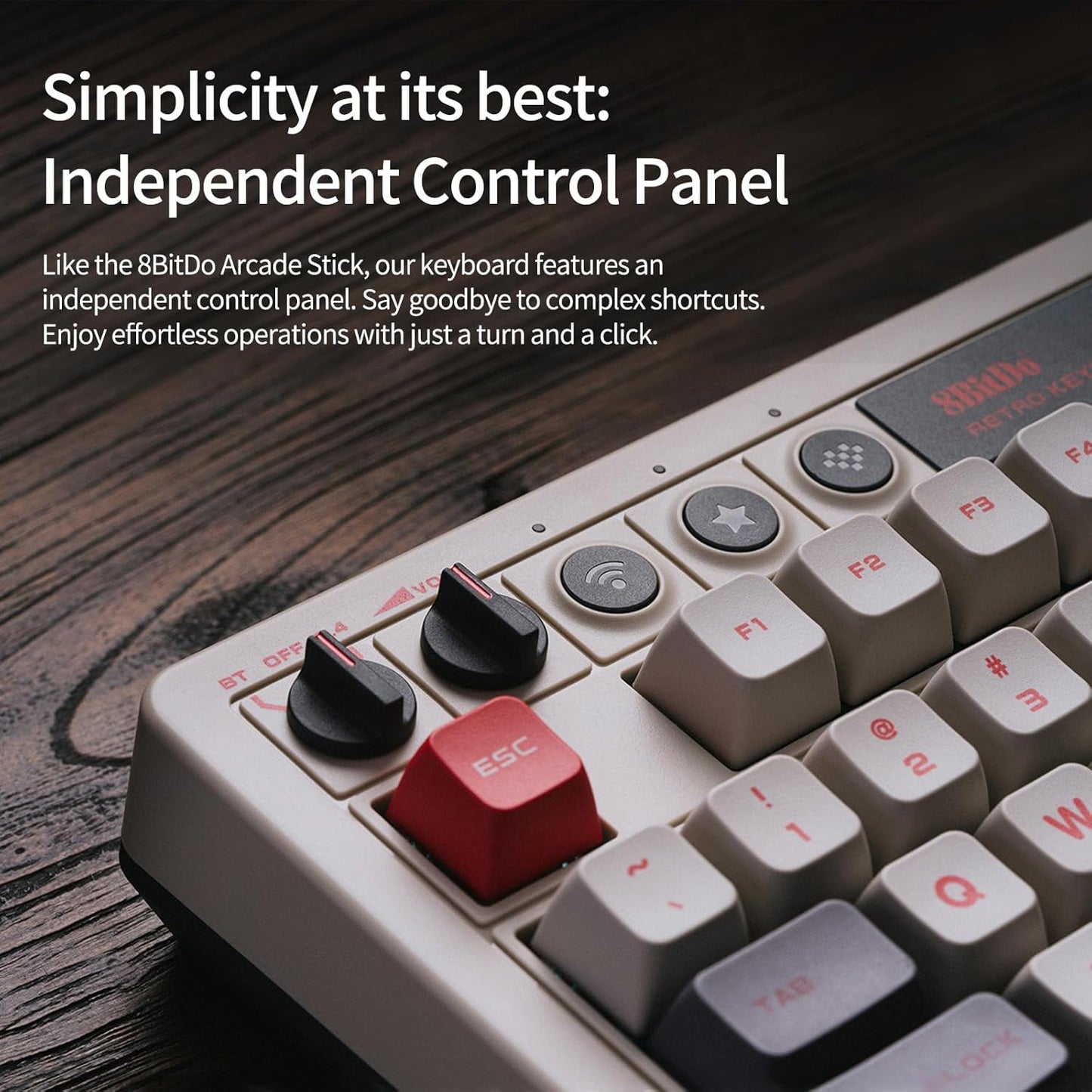 AKNES 8BitDo Retro 108 Mechanical Keyboard, Hot Swappable Gaming Keyboard with 108 Keys, Integrated Numpad, Dual Super Buttons, Bluetooth/2.4G/USB-C for Windows & Android - Fami Edition