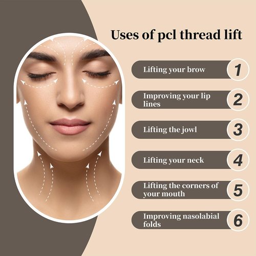 Habodd PCL Threads for Face Whole Body Lift, 360R Bi-Direction 4D Cog Type 10PCS (21G60MM) PCL Cog Thread Big V Line for Body Cheek Jaw Lift