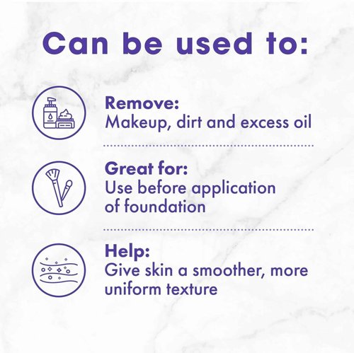 Buf-Puf Facial Sponge, Dermatologist Developed, Removes Deep Down Dirt & Makeup That Causes Breakouts and Blackheads, Reusable, Exfoliating, White, 12 Count