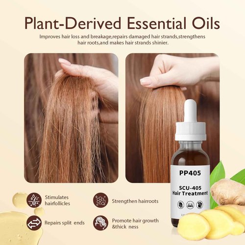 Vincofoo PP405 Hair Treatment | SCU-405 | Anti-Hair GLoss Serum | Strengthen Hair Roots | Quickly Absorbed & Non-greasy | PP405 Hair Oil for All Types