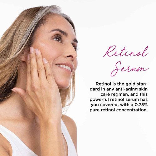 Alchimie Forever Advanced Retinol Anti-Aging Serum 0.75% Pure Retinol + Hyaluronic Acid Time Release Technology Rapid Wrinkle & Age Spots Repair 1oz