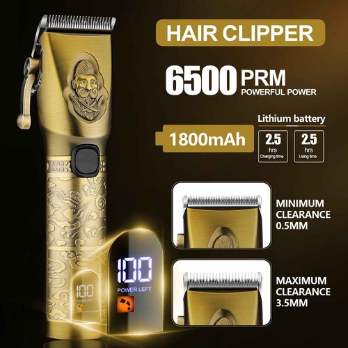 RESUXI Professional Hair Clippers for Men T-Blade Trimmer Electric Shavers Razor Set,Cordless Beard Trimmer for Men Barber Clippers for Hair Cutting Grooming Kit