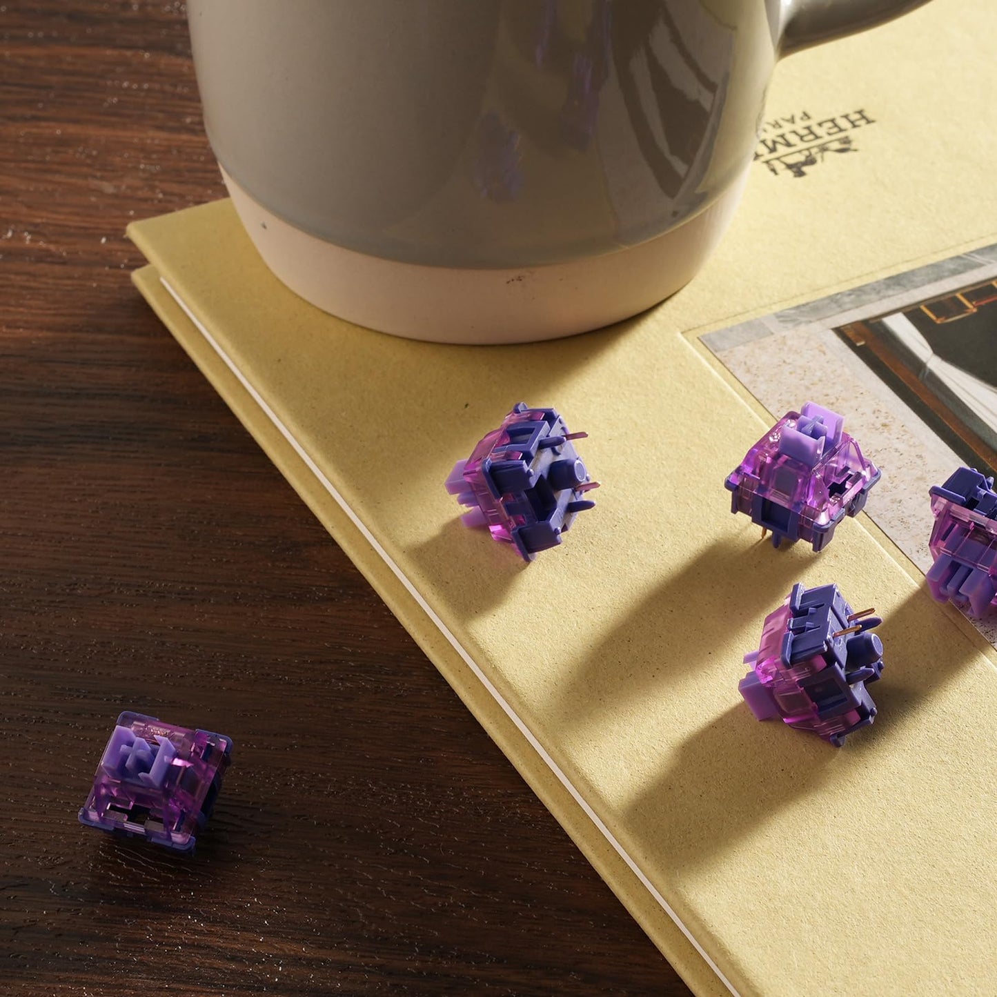 Akko V3 Lavender Purple Pro Keyboard Switch with Dustproof Stem for Mechanical Gaming Keyboard, 5-Pin Tactile Switches Pre-Lubed Switch (45pcs)