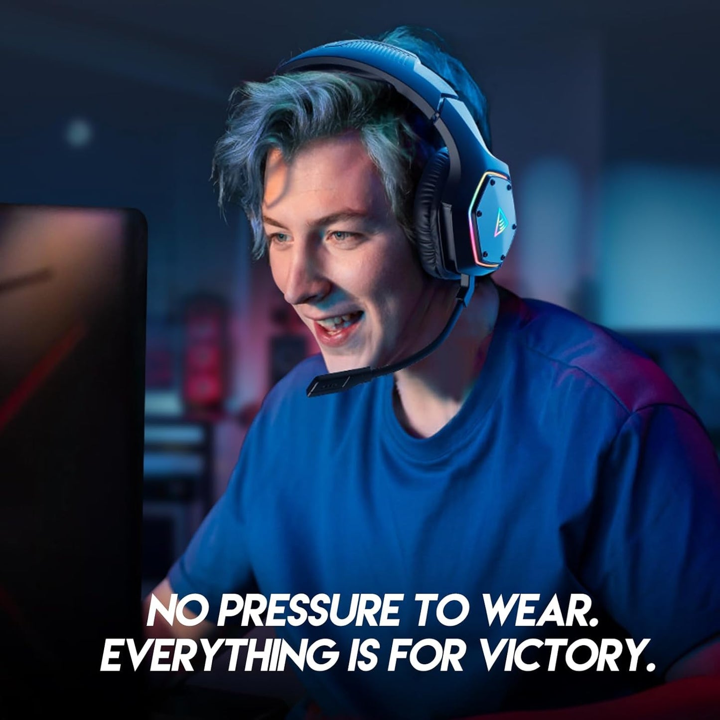 2.4GHz Wireless Gaming Headset for PC, PS4, PS5, Gaming Headphones with Noise Cancelling Microphone, 7.1 Surround Sound, 36-Hr Battery Gamer Headset for Computer, Laptop, 3.5mm Wired for Xbox Serie