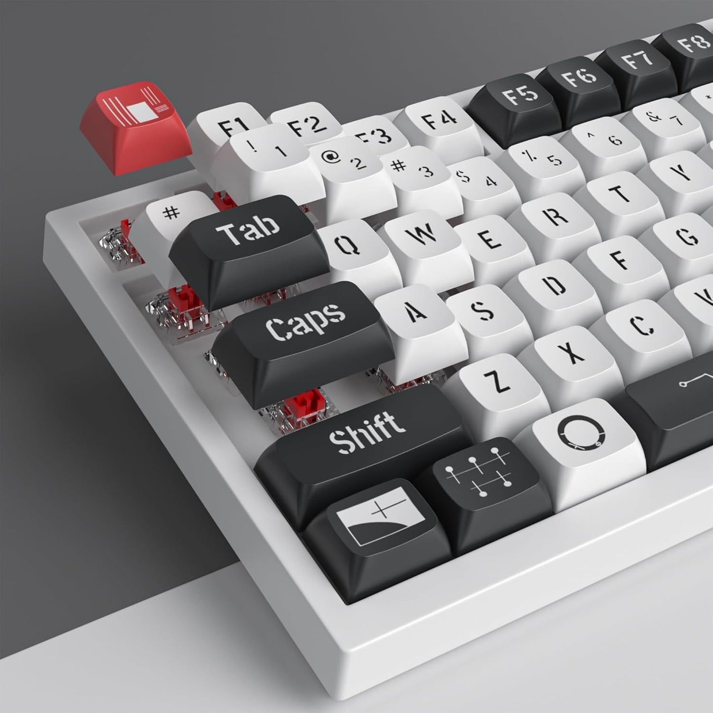 129 Keys PBT Keycaps Dye-Sublimation Keycap XDA Profile Custom Keycaps Anime Keycap Set for 60% 75% 100% MX Switches Mechanical Gaming Keyboard(Peach Cat)