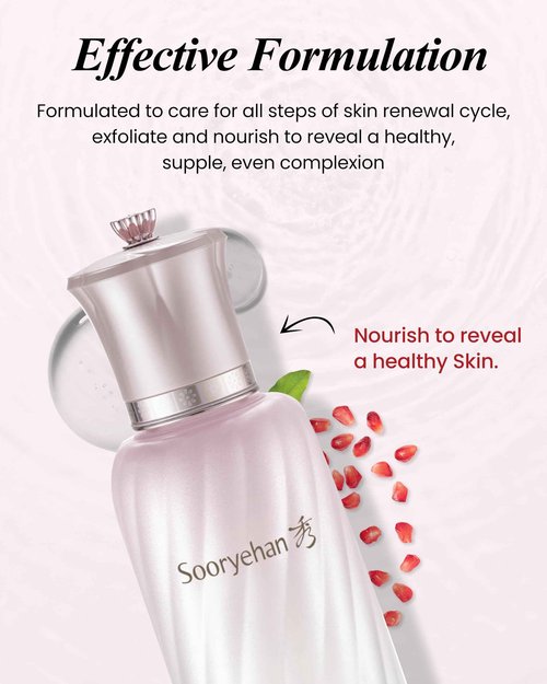 Sooryehan Ultimate Pomegranate Ampoule gift Set (55 ml/1.86 fl oz) - Skin Elasticity, Reduced Wrinkles & Skin Tone Improvement by LG Beauty. Collagen, Elastin, Vitamin C, Propolis,