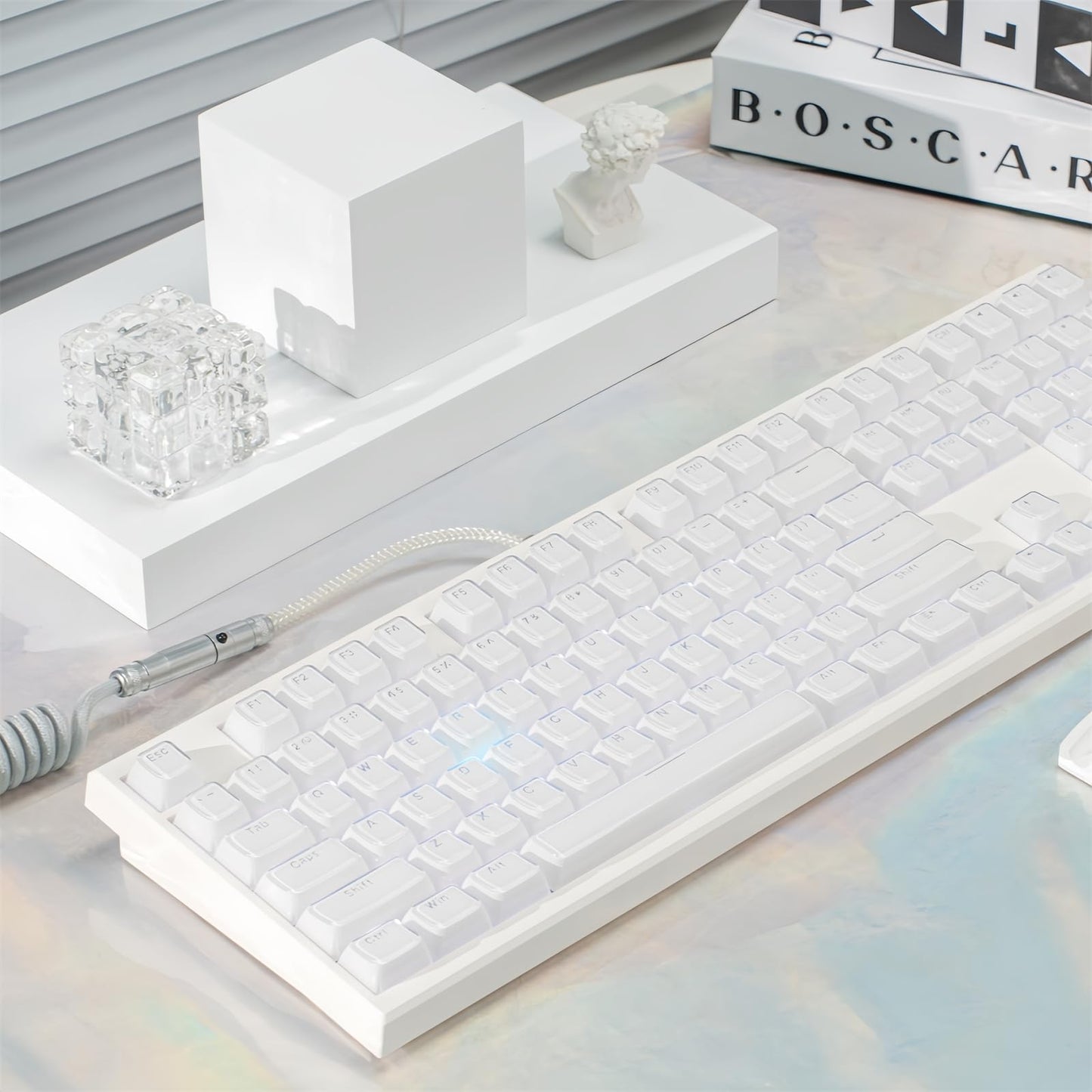 ZMX GMK108 Mechanical Keyboard Kit,108 Keys Full Size VIA Programmable Hot Swap Gasket Mounted PCB Custom RGB Gaming Barebones Keyboard Wireless BT5.0/2.4GHz/USB-C Wired DIY Kit (White)