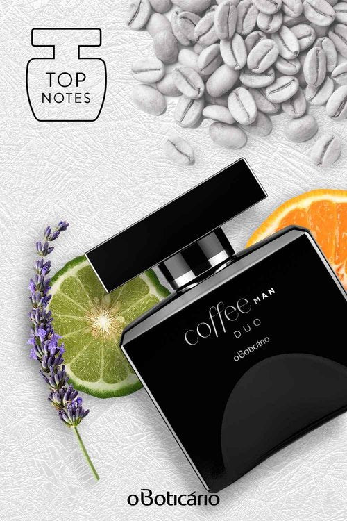 O Boticário Coffee Duo Man Eau de Toilette, Long Lasting Fragrance Cologne for Men, Fresh Spice Scent, 3.4 Ounce