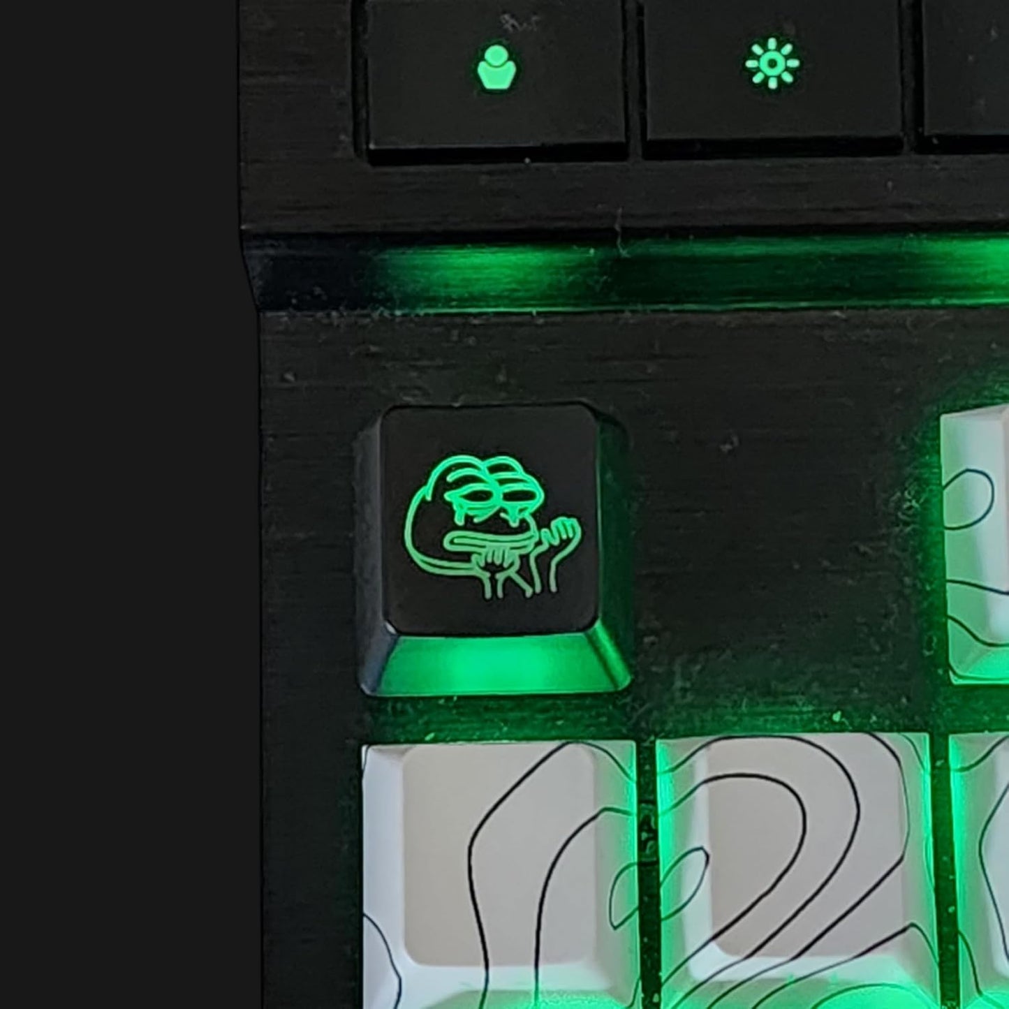 Alien Backlit Keycap Set - Custom kecaps for Cherry MX Mechanical Keyboard, SA Profile, R4 Keycaps, Translucent Backlight, PC Gaming Gifts, Personalized Keycap (Alien/Escape Key)