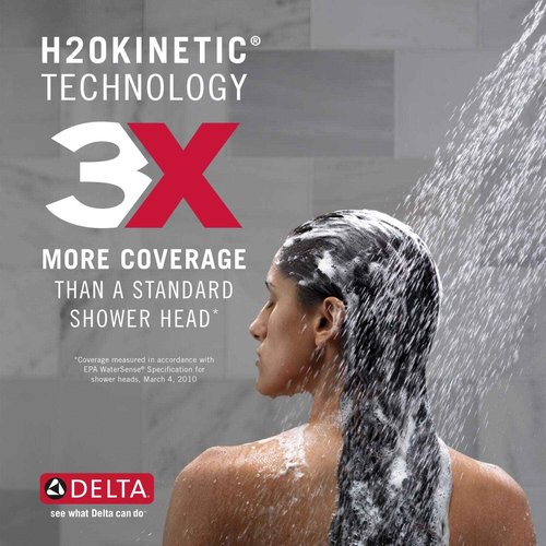 Delta 59421-BL-PK Single-Setting H2Okinetic Hand Shower Handshower, Matte Black