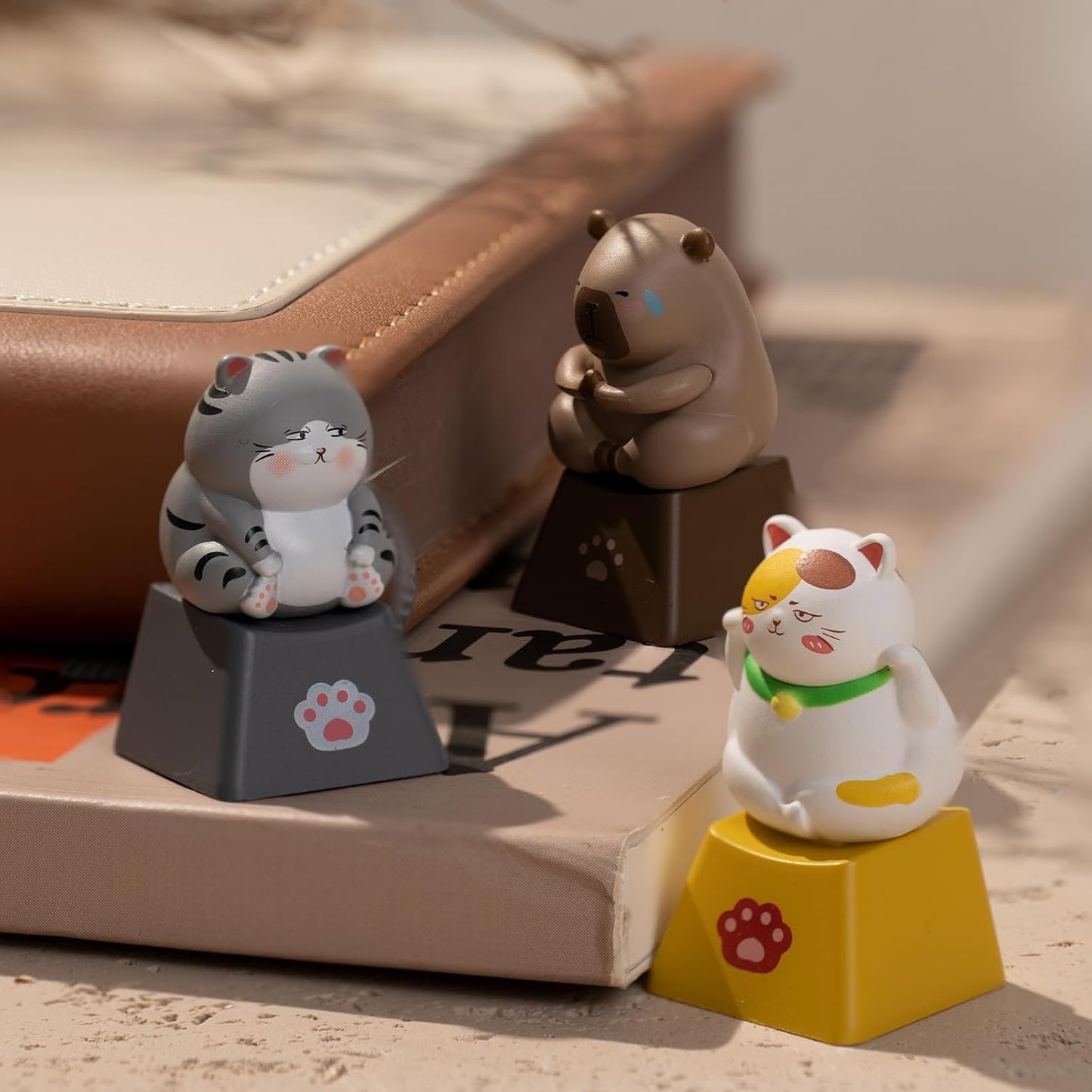 Akko Keycaps Set, Zoo Artisan Keycap Set 9 Animals R4 Keycaps for Mechanical Keyboards