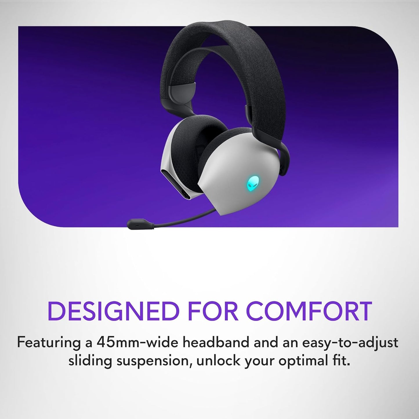 Alienware AW520H Wired Gaming Headset - Dolby Atmos, Unidirectional, AlienFX 16.8 Million RGB Colors, Microphone Mute, Volume On-headset Controls, 40mm Hi-Res Certified - Dark Side of the Moon