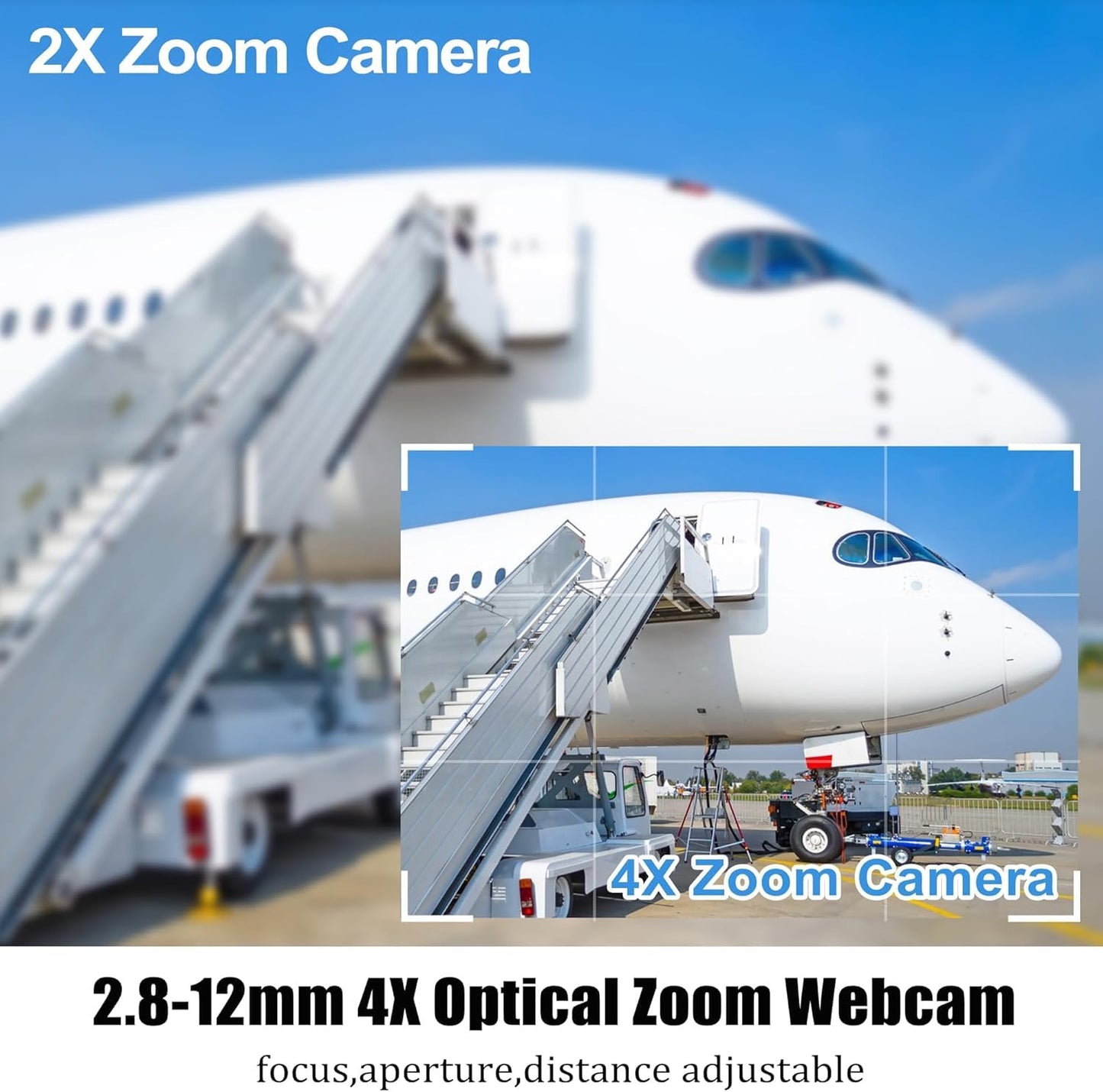 1080P USB Camera H.264 30fps Low Light HD PC Webcam with Zoom Lens 2.8-12mm Manual Focus IMX323 Sensor Computer Webcam Industrial Lightburn Close-up Camera for 3D Printer,Video Meeting