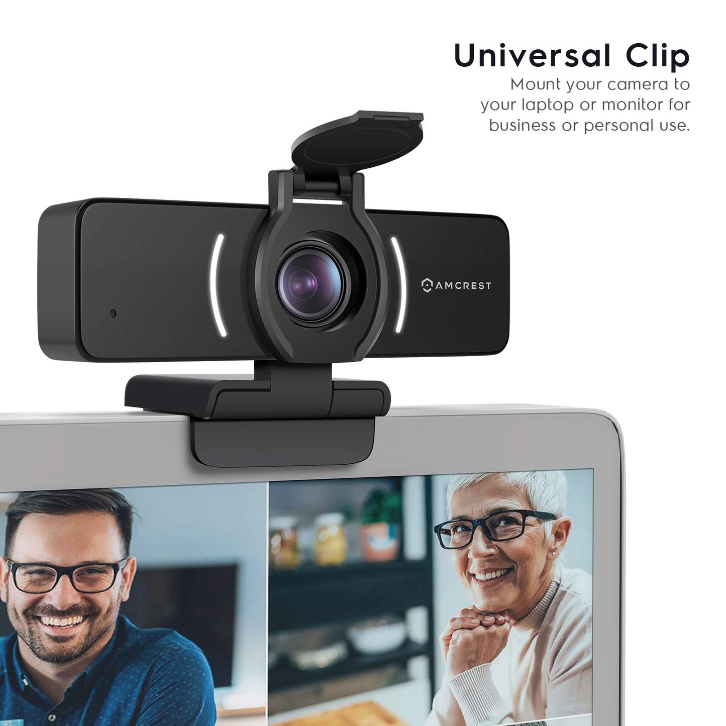 Amcrest 1080P Webcam with Microphone & Privacy Cover, Web Cam USB Camera, Computer HD Streaming Webcam for PC Desktop & Laptop w/Mic, Wide Angle Lens & Large Sensor for Superior Low Light (AWC205)
