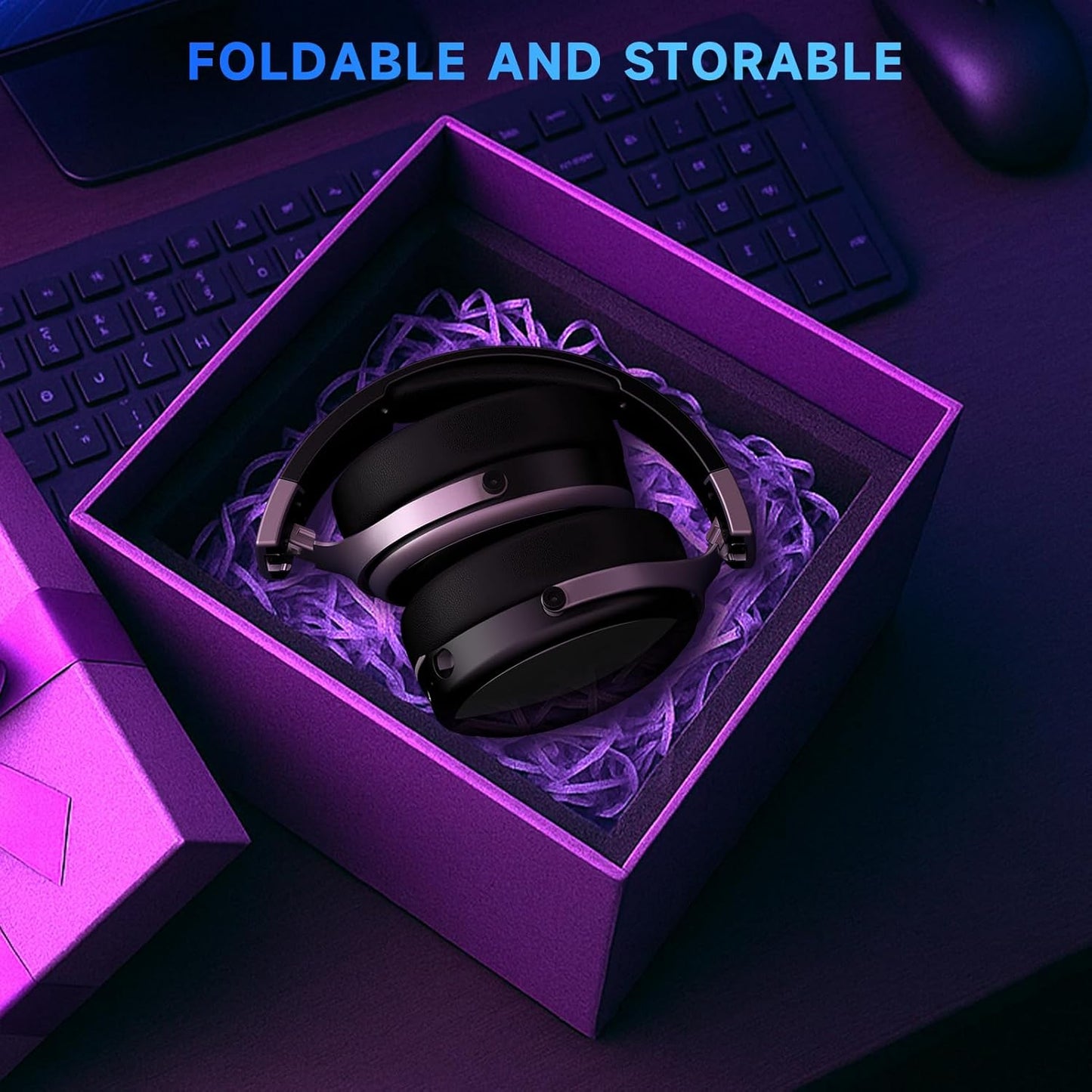 2.4GHz Wireless Gaming Headsets for PS5/PS4/PC/Switch - Bluetooth 5.3 Headphones with 7.1 Surround Sound, Noise-Canceling Mic, 30+Hr Battery & Support Playing While Charging - Black