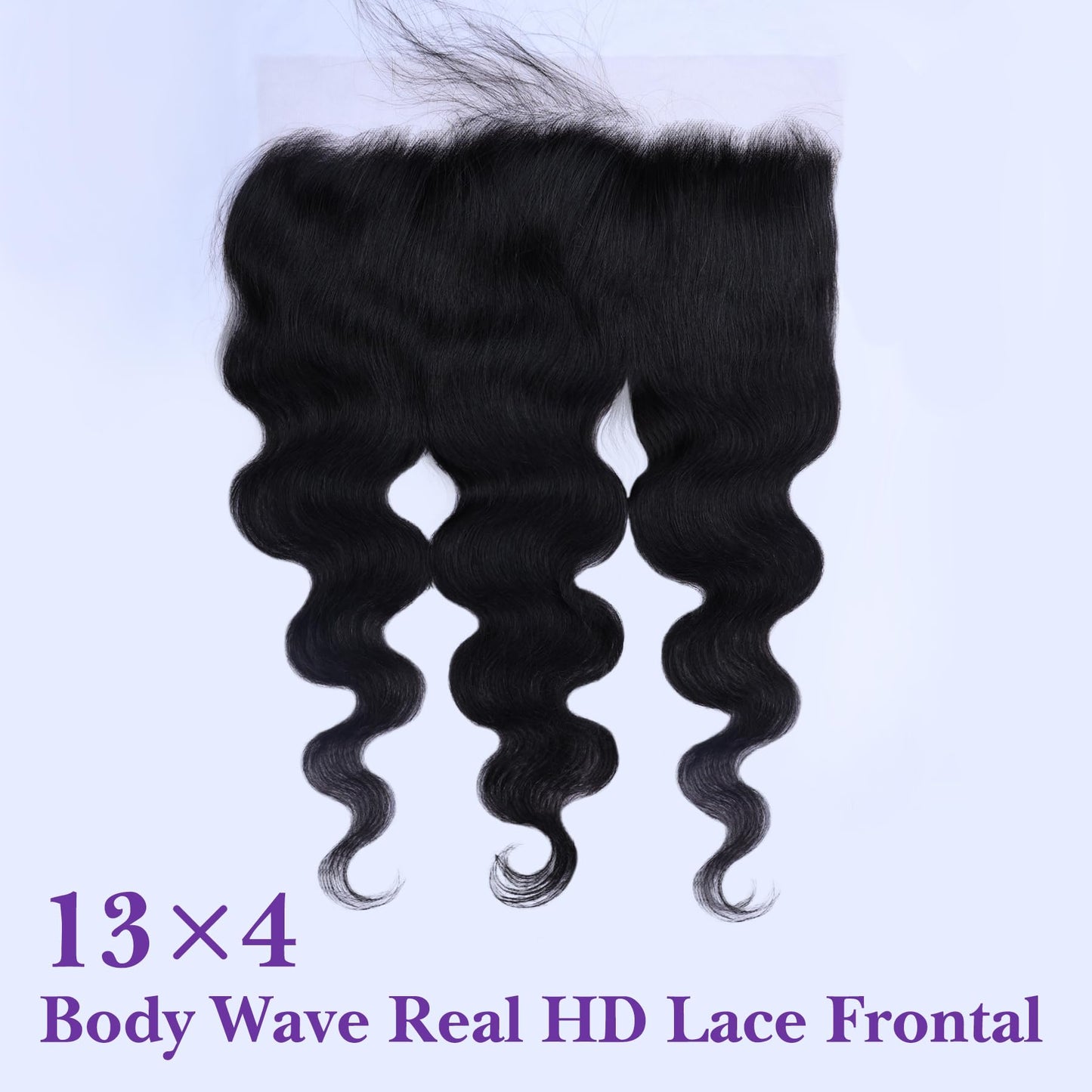 13x4 Frontal HD Lace Body Wave 16 Inch, SKINLIKE Lace Frontal Only,0.095mm Ultra-thin Invisible Real Swiss Lace RAW Virgin Human Hair Single Knot Pre-Plucked with Baby Hair