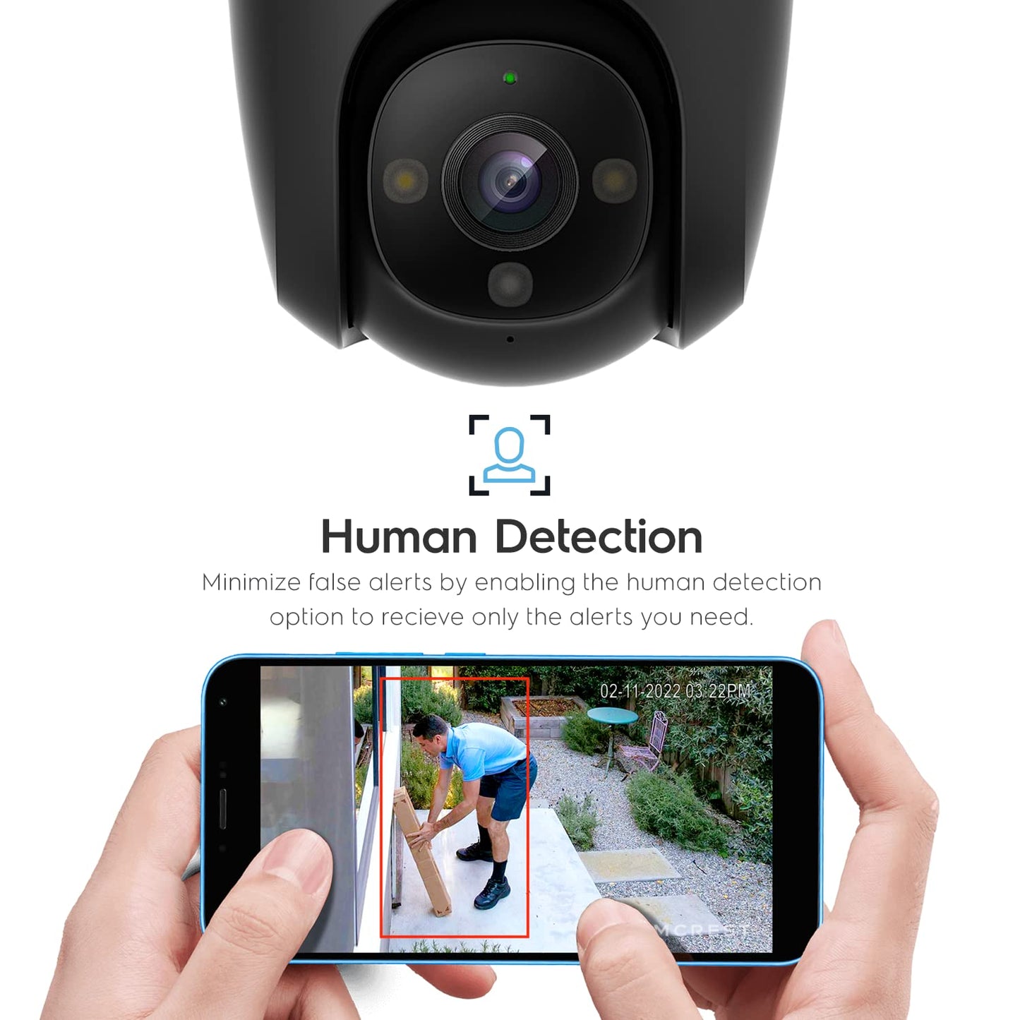Amcrest 4MP Outdoor PT WiFi IP Camera Pan Zoom (Digital 16x) SmartHome WiFi Camera Security Speed Dome, Motorized Tilt, 98ft Nightcolor, (2.4Ghz), 107º FOV, IP66, 4MP, ASH47-W
