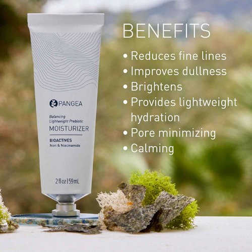 Pangea Organics - Natural Nori + Niacinamide Balancing Lightweight Prebiotic Moisturizer | Vegan, Non-Toxic, Sustainable Clean Beauty (Aluminum Tube, 2 oz | 59 ml)
