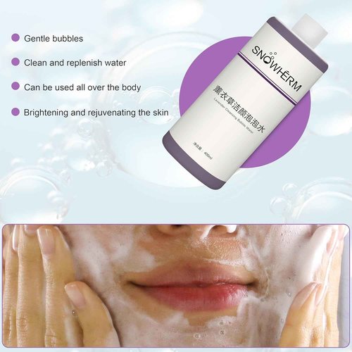 ELitzia Oxygen Bubble Machine Special 400ml/13.5Fl.oz Lavender Solution for Deep Facial Cleaning Moisturizing and Oil Control Water Element Essence Bubble Liquid ETD064(Lavender)