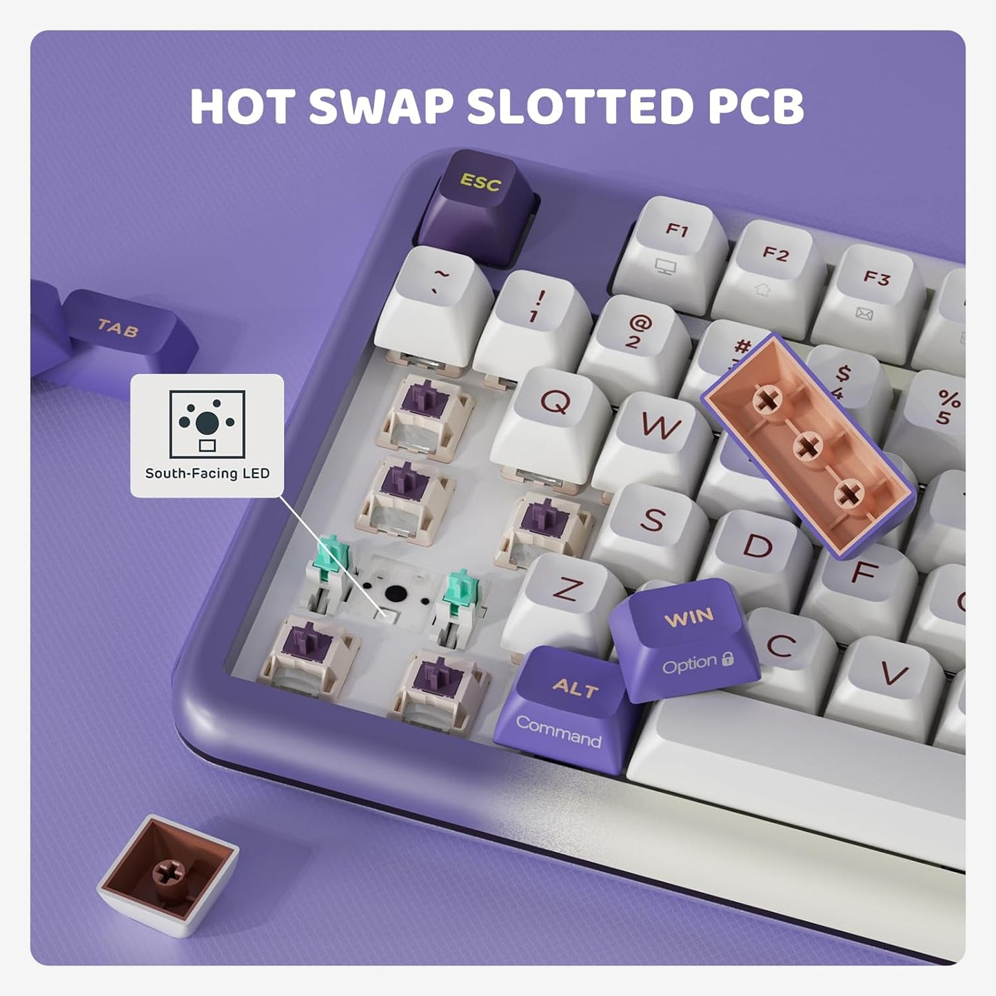 Z98 Creamy Keyboard, 94 Keys Wireless Mechanical Keyboard with Smart Display & Knob, Tri-Mode Connection