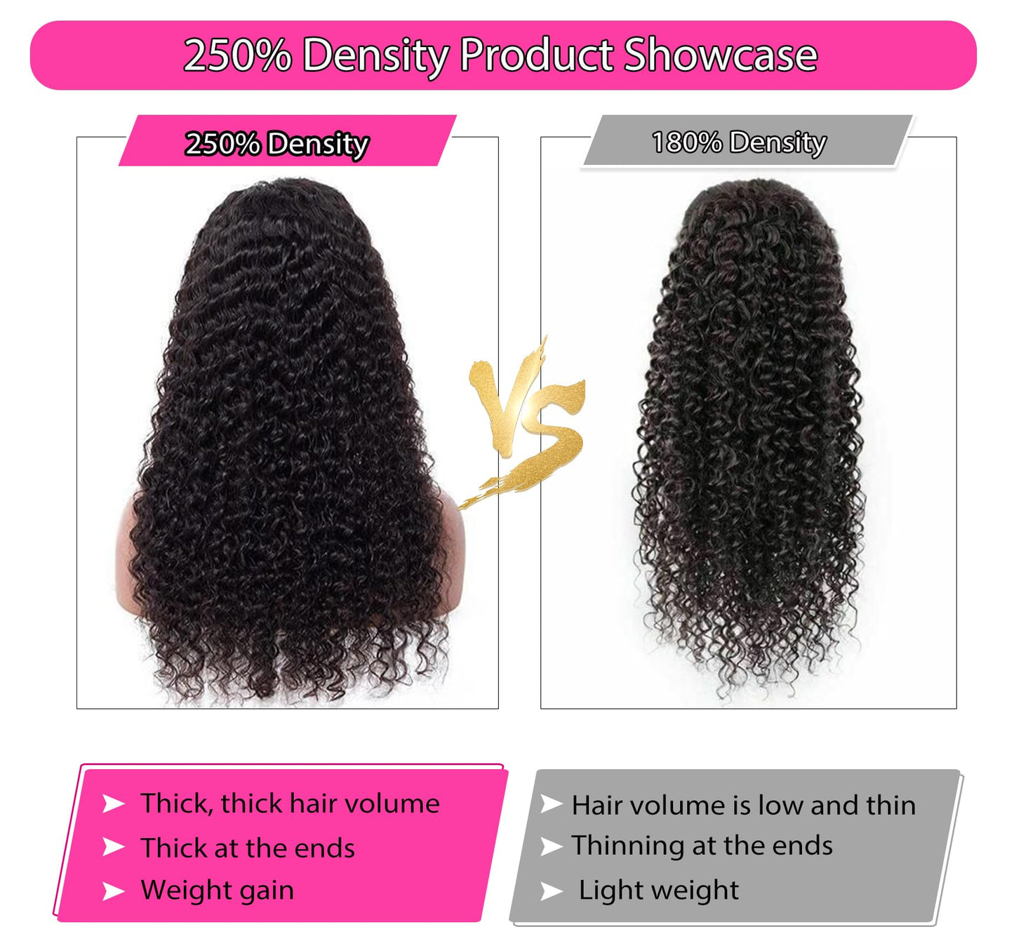 250 Density Deep Wave Lace Front Wigs Human Hair Curly Wig Wet and Wavy Lace Front Wigs Pre Plucked Frontal Wigs 20 Inch 100% Real Human Hair No Synthetic No Tangle No Shedding Triple Lifespan 3X