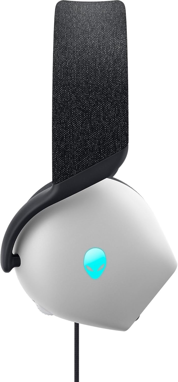Alienware AW520H Wired Gaming Headset - Dolby Atmos, Unidirectional, AlienFX 16.8 Million RGB Colors, Microphone Mute, Volume On-headset Controls, 40mm Hi-Res Certified - Dark Side of the Moon