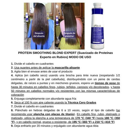 Let Me Be Blond Expert Purple Toning Mask 1000ml / 33.8 oz – Protein Smoothing Treatment for Blonde, Bleached, or Highlighted Hair – Anti-Frizz, Shine, Deep Hydration