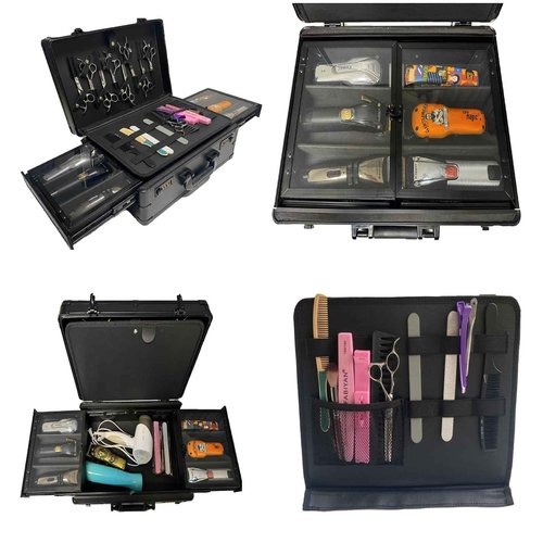 Barber Cases for Clippers and Supplies, Hair Scissors Trimmer Organizer, Salon Hair Grooming Hard Travel Suitcase, Shrink DesignTransformers,Aviationmaterial,Lightweight&Portable