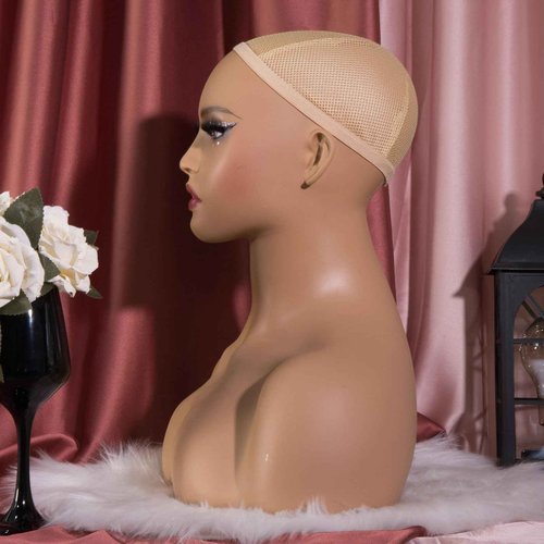 JINGFA Mannequin Head Wig Head Mold - Stylish and Realistic Mannequin Head with Shoulders, Simple and Easy to Use for Fashion Enthusiasts