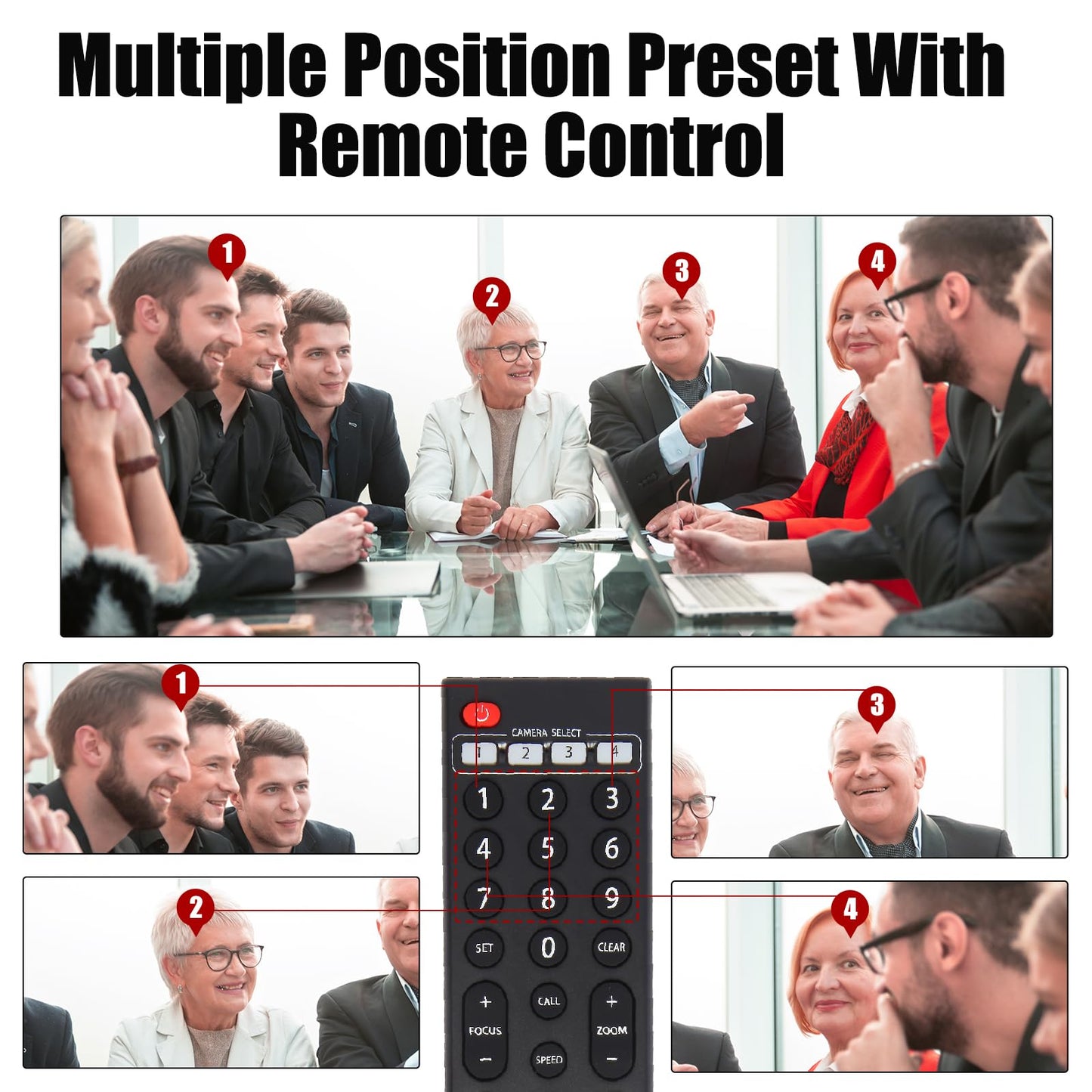 4K HDMI PTZ Camera,Optical 20X Zoom Conference Room Camera,Auto Focus and auto Tracking,with IP/USB3.0/HDMI/RS232/RS485 for Live Streaming Video Conference and Church Education 