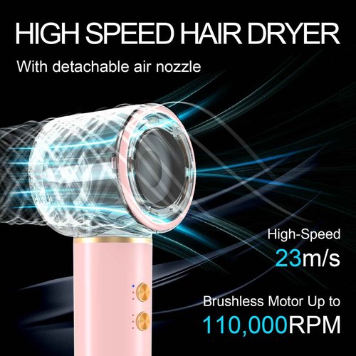 Hair Dryer Brush 5 in 1, JAOSOP Hair Styler, 110,000 RPM High-Speed Negative Ionic Hair Dryer Fast Drying, Professional Multi Blow Dryer Brush for Curling Volumizing Straightening Styling, Grey
