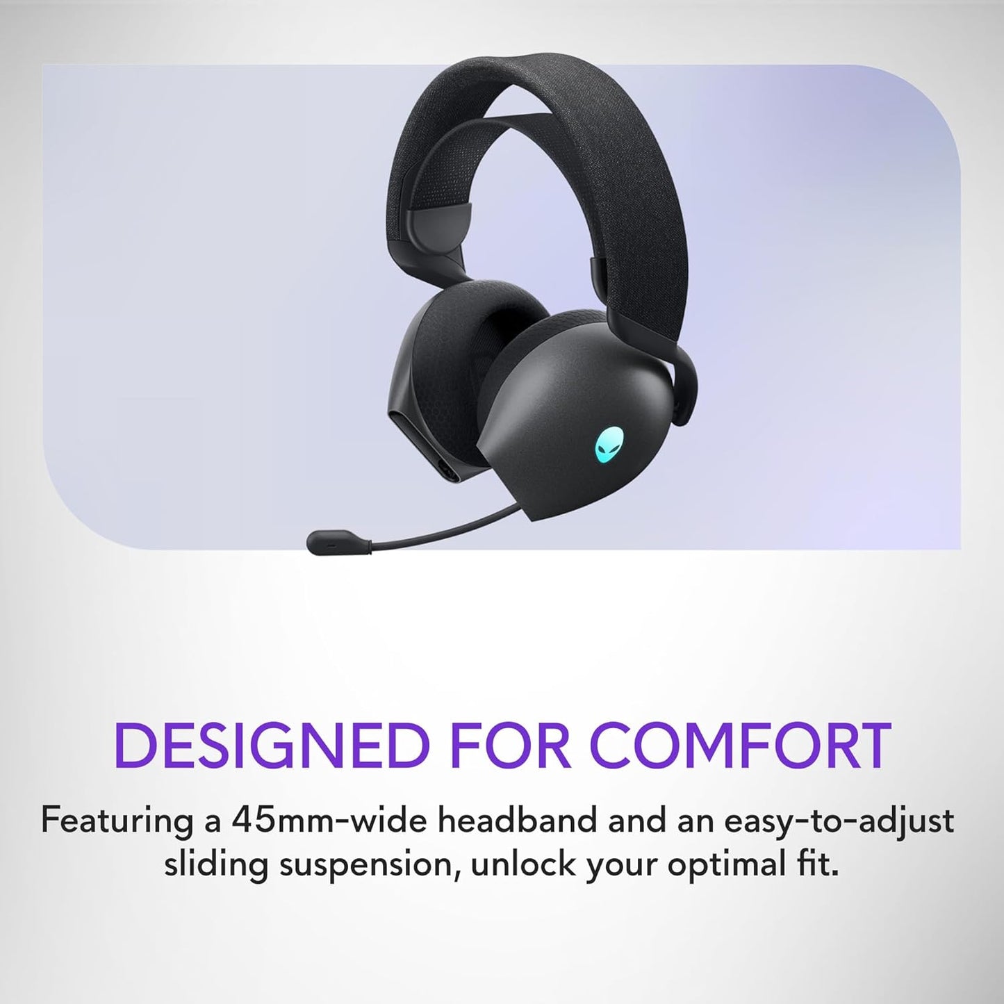Alienware AW520H Wired Gaming Headset - Dolby Atmos, Unidirectional, AlienFX 16.8 Million RGB Colors, Microphone Mute, Volume On-headset Controls, 40mm Hi-Res Certified - Dark Side of the Moon