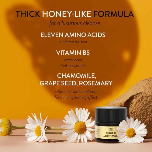 PHILIP B Russian Amber Imperial Shampoo, 3 fl. oz. (88 ml) - Color-Protective Cleanser Restores Frizzy Over-Processed Hair for Weightless Hydration