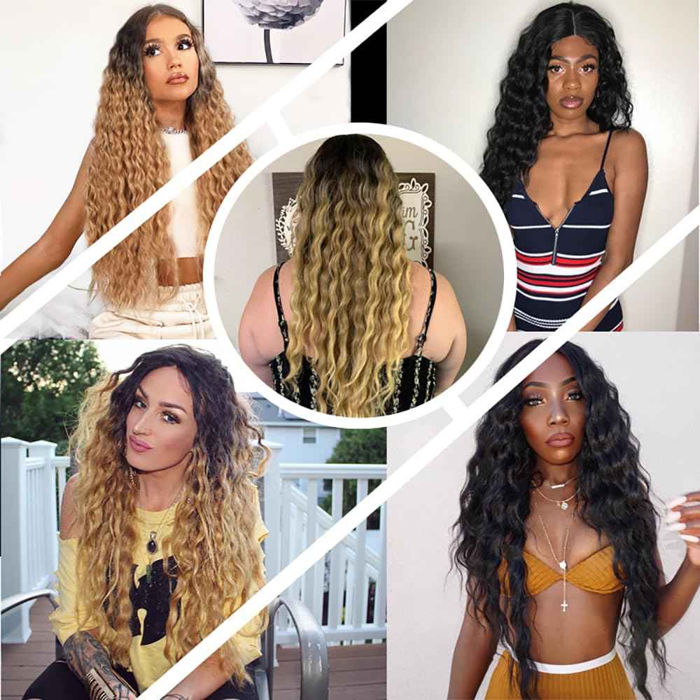 4/27 Human Hair Bundles Black and Blonde Human Hair Extensions 3 Tone Mixed 1B/4/27 Color Brazilian Virgin Hair 3 Bundles 28 30 32 Inch