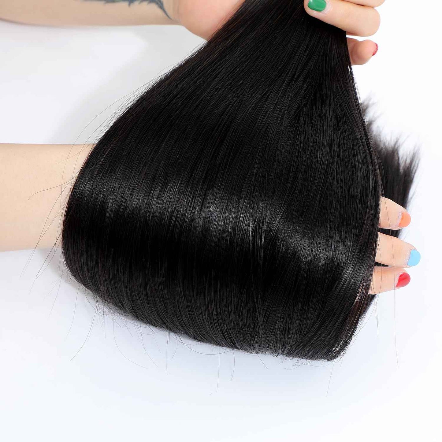 Grand Nature Virgin Human Hair Bundles, Brazilian Raw Virgin Hair Bundles Straight Double Drawn Hair Wefts