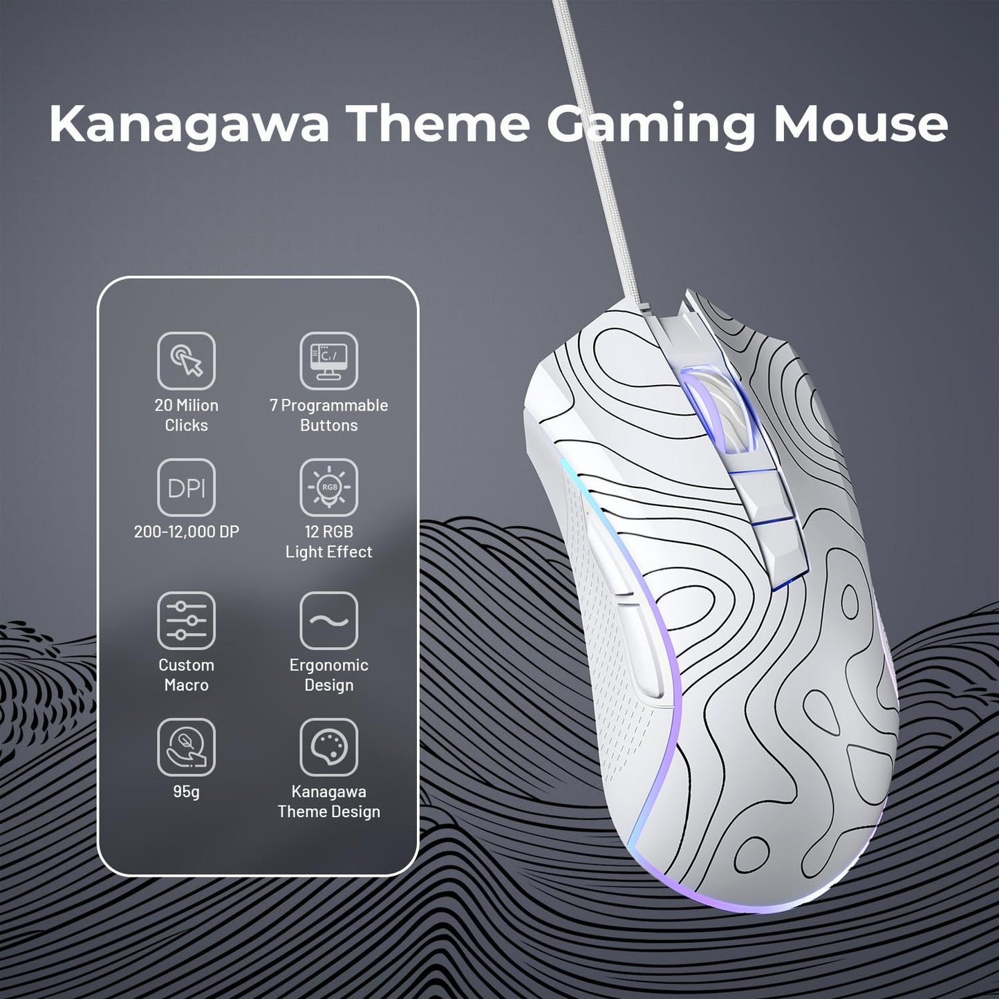 XVX HE68 Pro Rapid Trigger Keyboard and G705 Wired Gaming Mouse