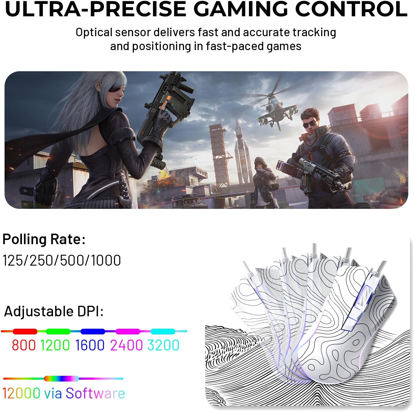 XVX HE68 Pro Rapid Trigger Keyboard and G705 Wired Gaming Mouse