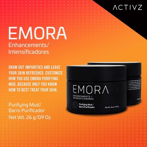 ACTIVZ Emora Purifying Mud - Skincare Mask with Kaolin Clay, Papain, and Honey to Remove Impurities, Exfoliate, and Promote Radiance - 26g
