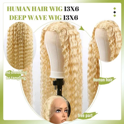 Valiilo 613 Blonde Lace Front Wigs Human Hair 13x6 Deep Wave Lace Front Wig Human Hair Pre Plucked Glueless Wig for Women 26 Inch