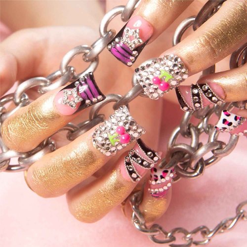 LOVFUL Press on Duck Nails Short | Handmade Acrylic French Tip Fake Nails Press ons | 3D Design Duck Short 0.8 in | H575-S