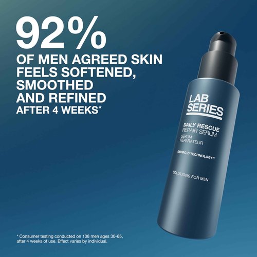 Lab Series Men's Daily Rescue Repair Serum - Hydrating Skin Care for Men - Defends Skin from Damage - Moisturizes & Protects, 1.7 Fl Oz