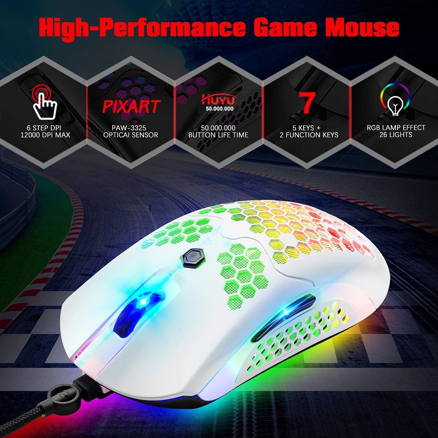 ZIYOU LANG Wired Gaming Keyboard and Mouse Combo,Blue LED Backlit Mechanical Keyboard,12K DPI RGB Ultralight Gaming Mouse,Gaming Mouse Pad for PC Gamer(Macaron Green)